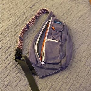 Kavu Sling Bag - Navy with Orange interior